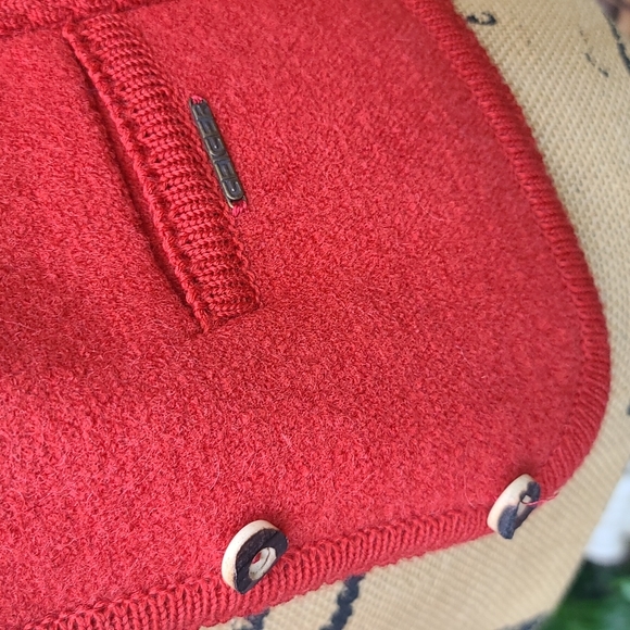 Vintage Geiger Tyrol S. red 100% wool button front sweater. EUC. Made in Austria - Picture 2 of 14